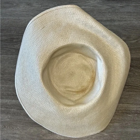 VTG Mermaidcore Straw Beach Sun Hat Shell Trim Boho Coastal Festival S/M - Picture 12 of 16